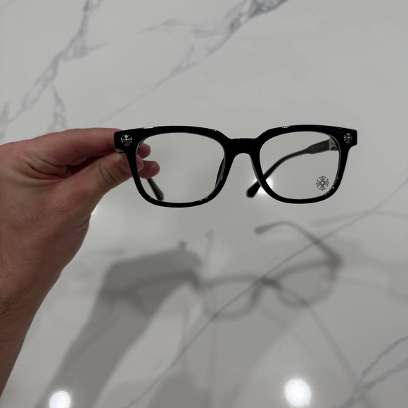 Chrome Hearts Black Silver Accent Optical Glasses - Picture 3 of 6